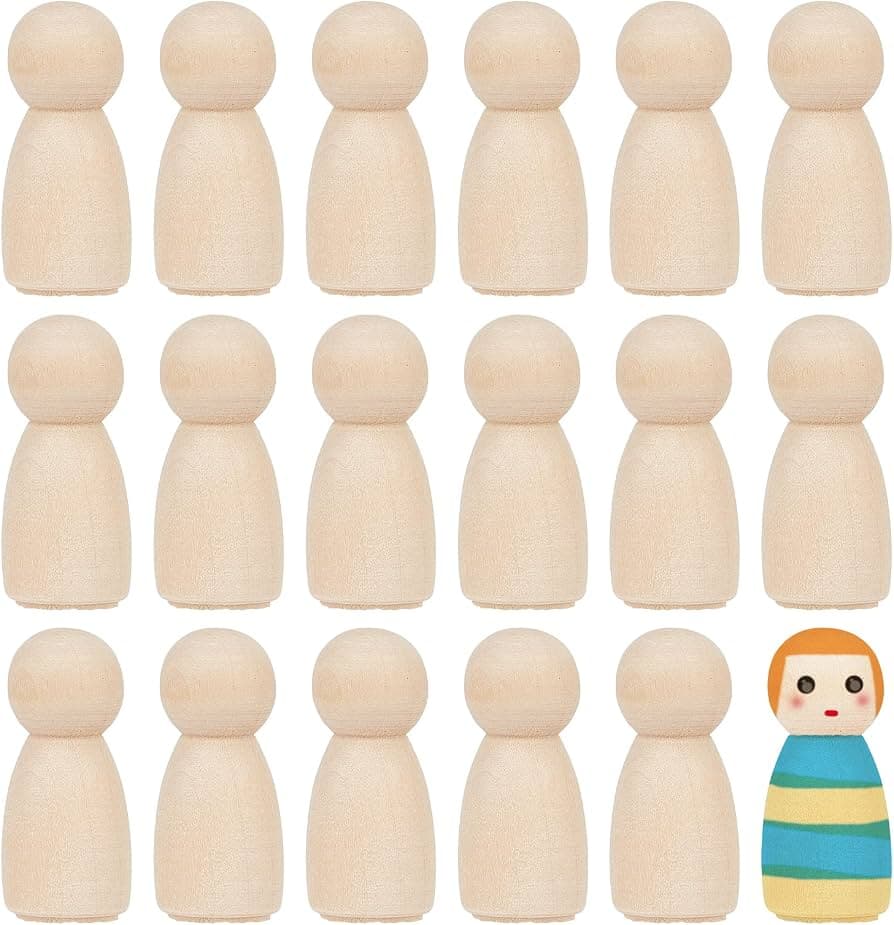 GORGECRAFT Pack of 20 Wooden Peg Dolls