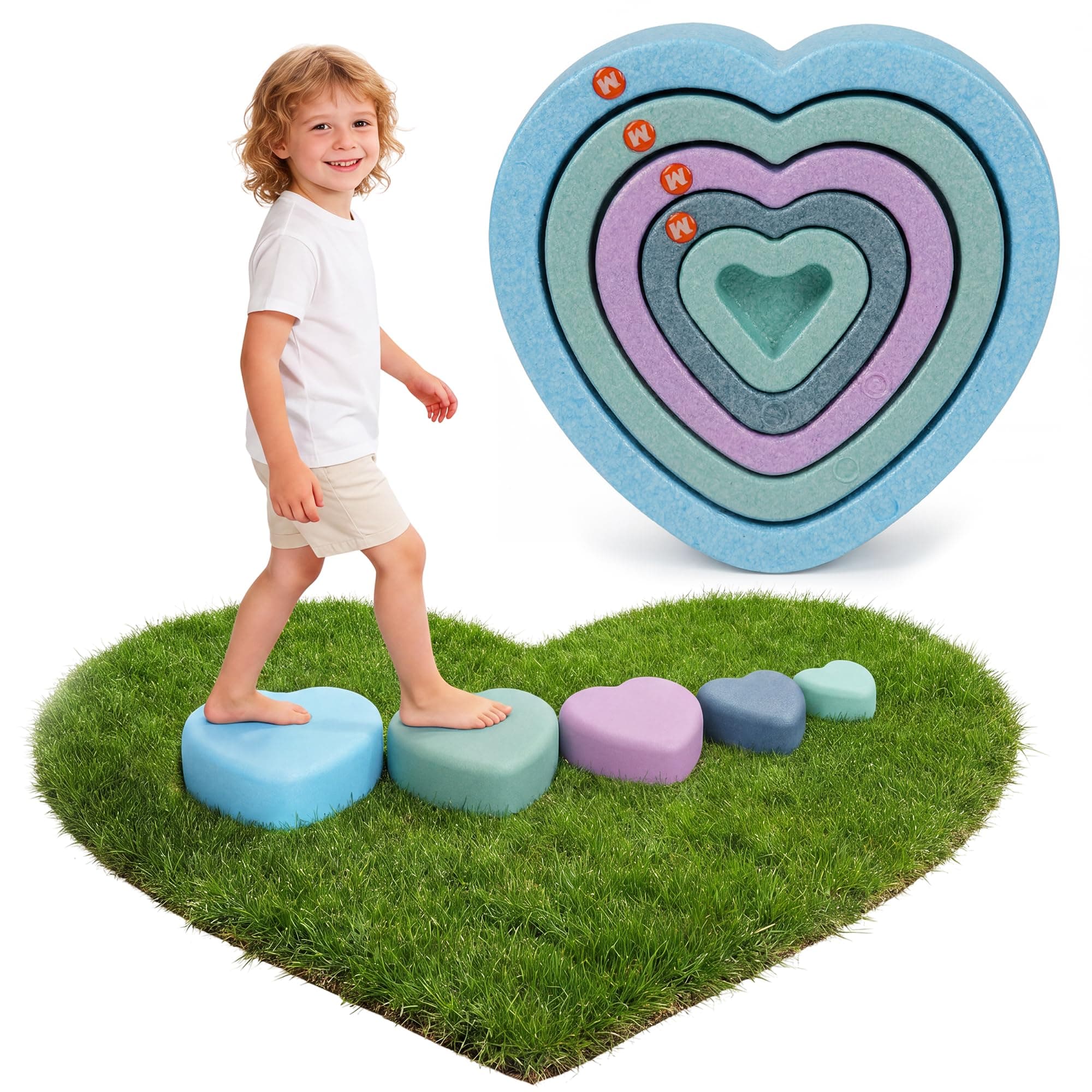 Majestic Sport Rocks Heart - Balancing Stones & Stacking Stones for Children