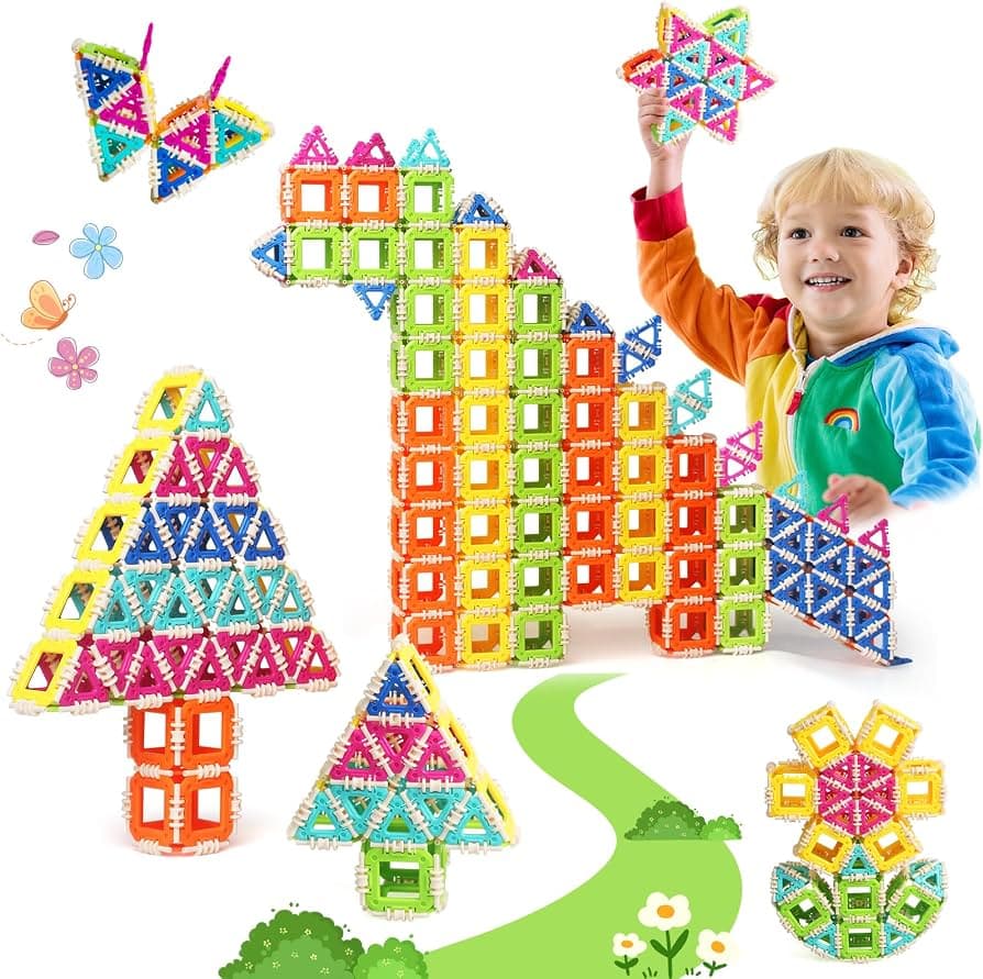 Sensory Building Blocks Wooden 50 Pieces Montessori Toy